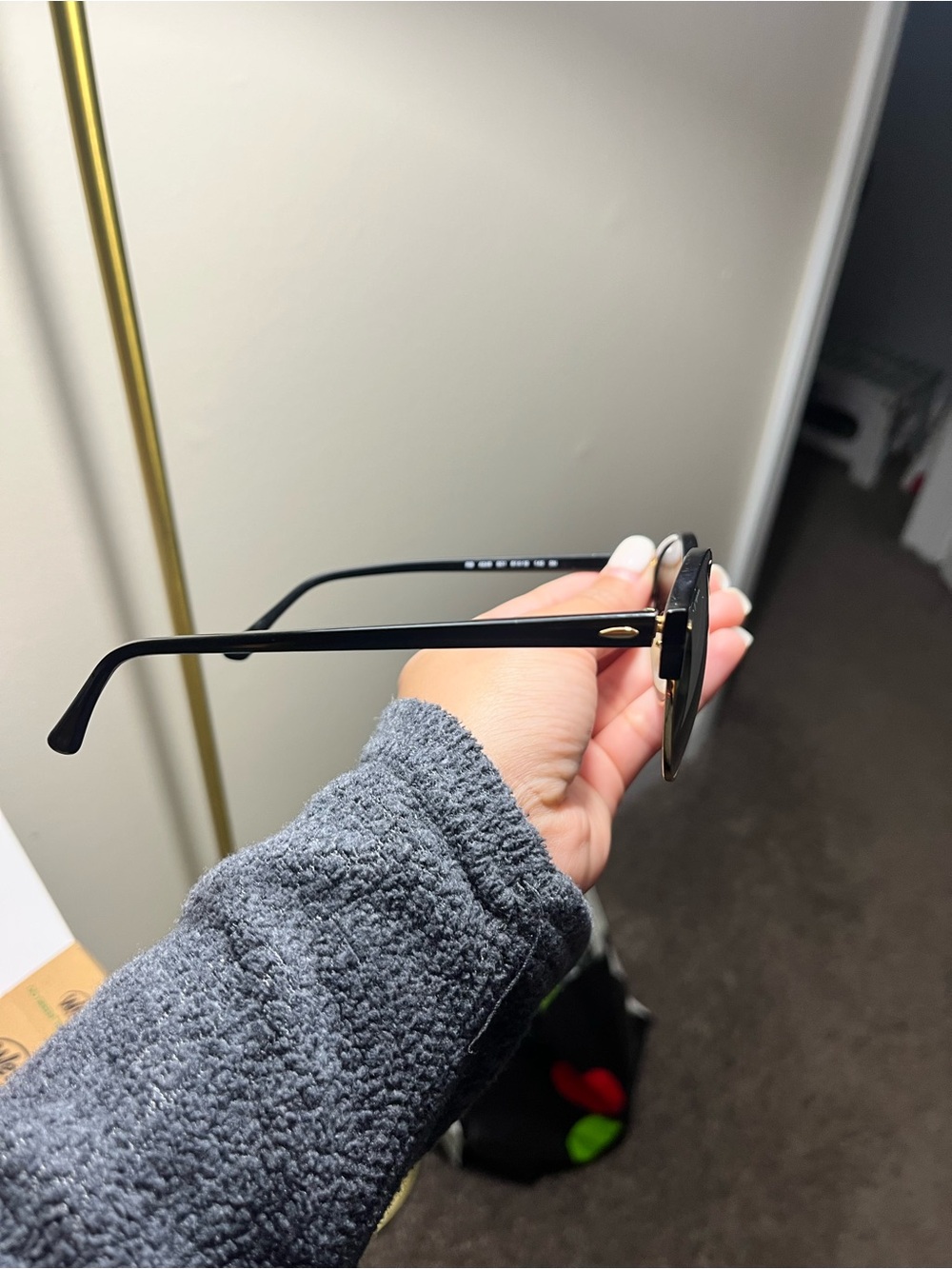 Ray-Ban Black and Gold Round Sunglasses - Picture 6 of 10